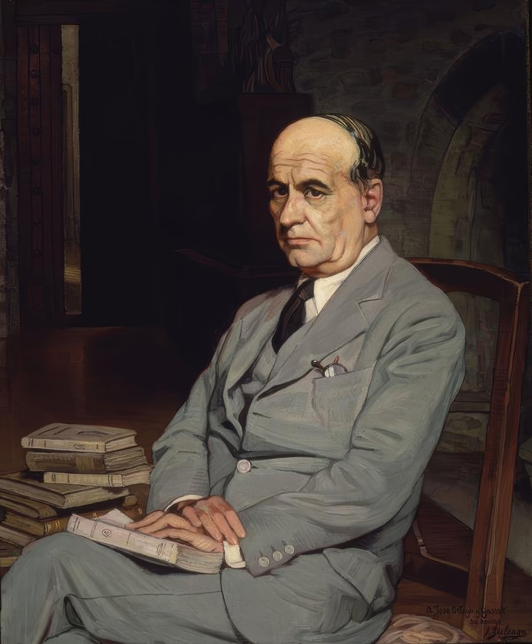 PORTRAIT من JOSE ORTEGA Y GASSET - 1917 - O - L - 215X161 بواسطة Ignacio Zuloaga y Zabaleta