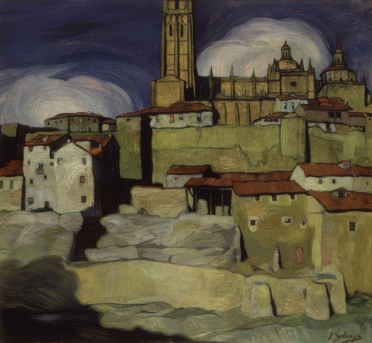 كاتدرائية سيغوفيا - 1909 - زيت على قماش - 92 × 99 سم بواسطة Ignacio Zuloaga y Zabaleta
