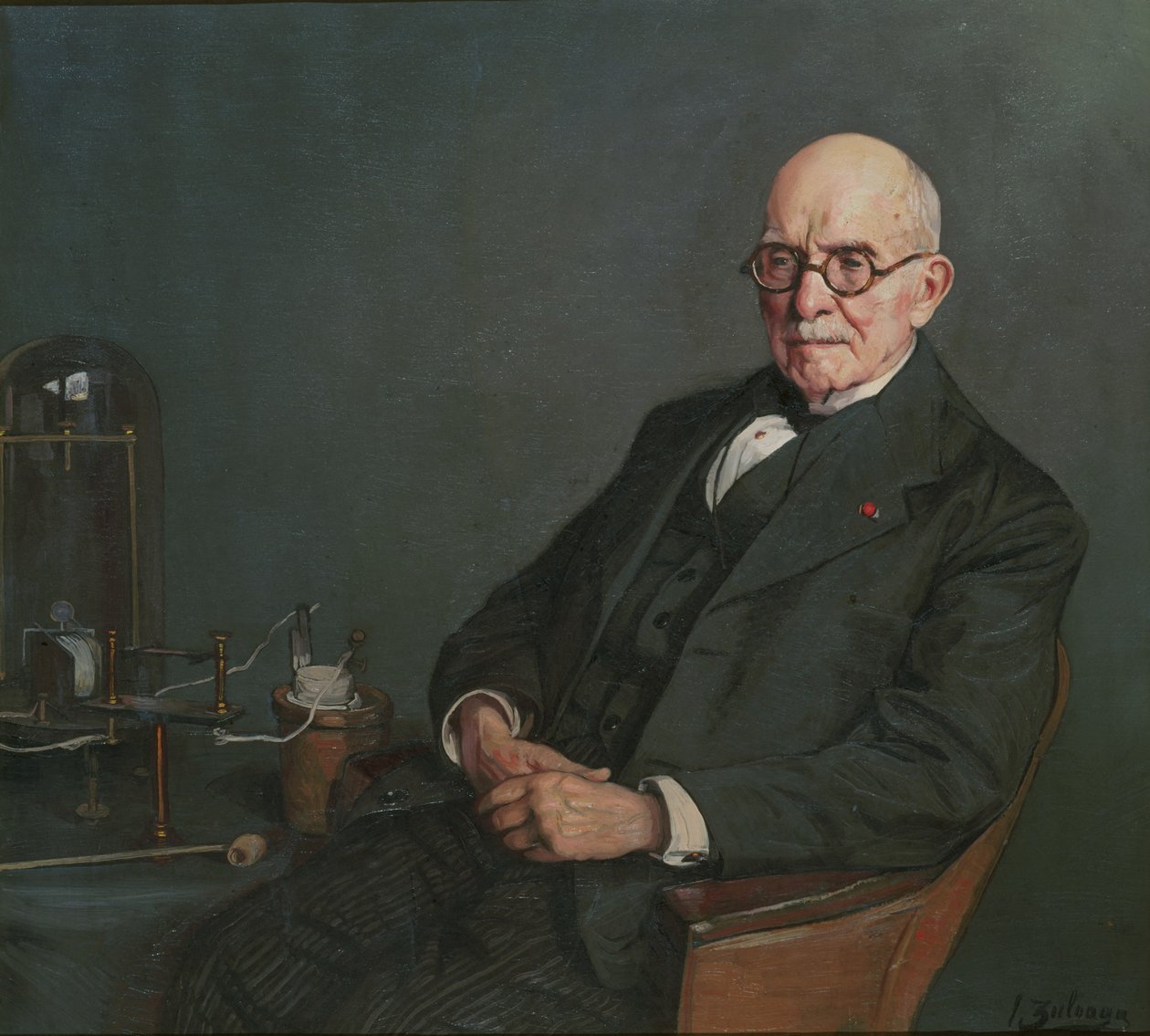 صورة للفيزيائي إدوارد برانلي 1844-1940 ، ج. 1920. بواسطة اجناسيو زولواغا وزاباليتو
