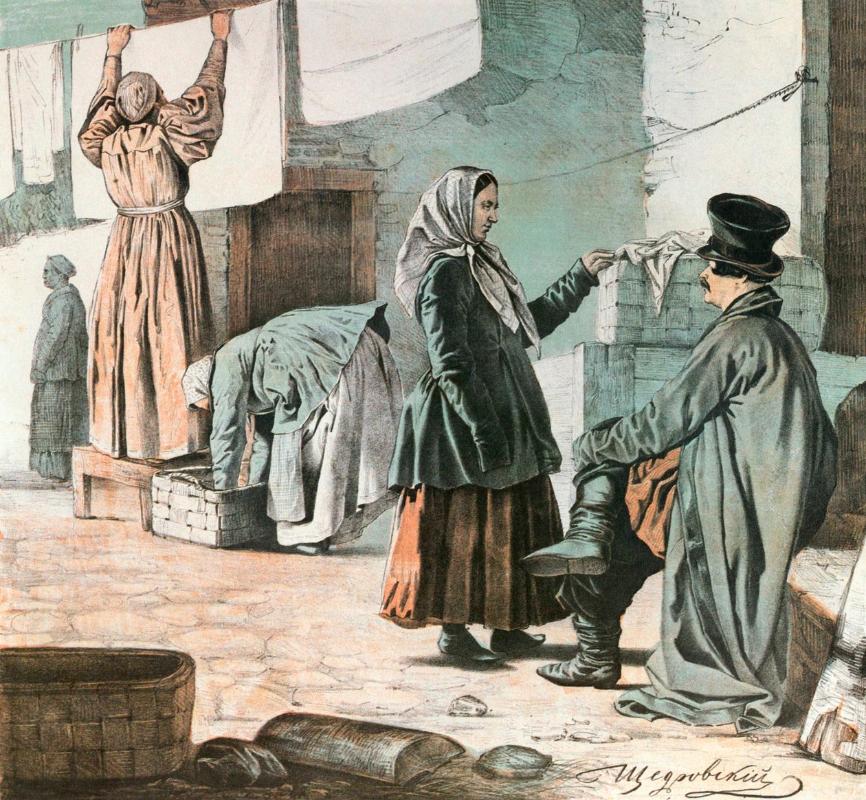 المغاسل ، 1846. بواسطة إغناتي شيدشروفسكي