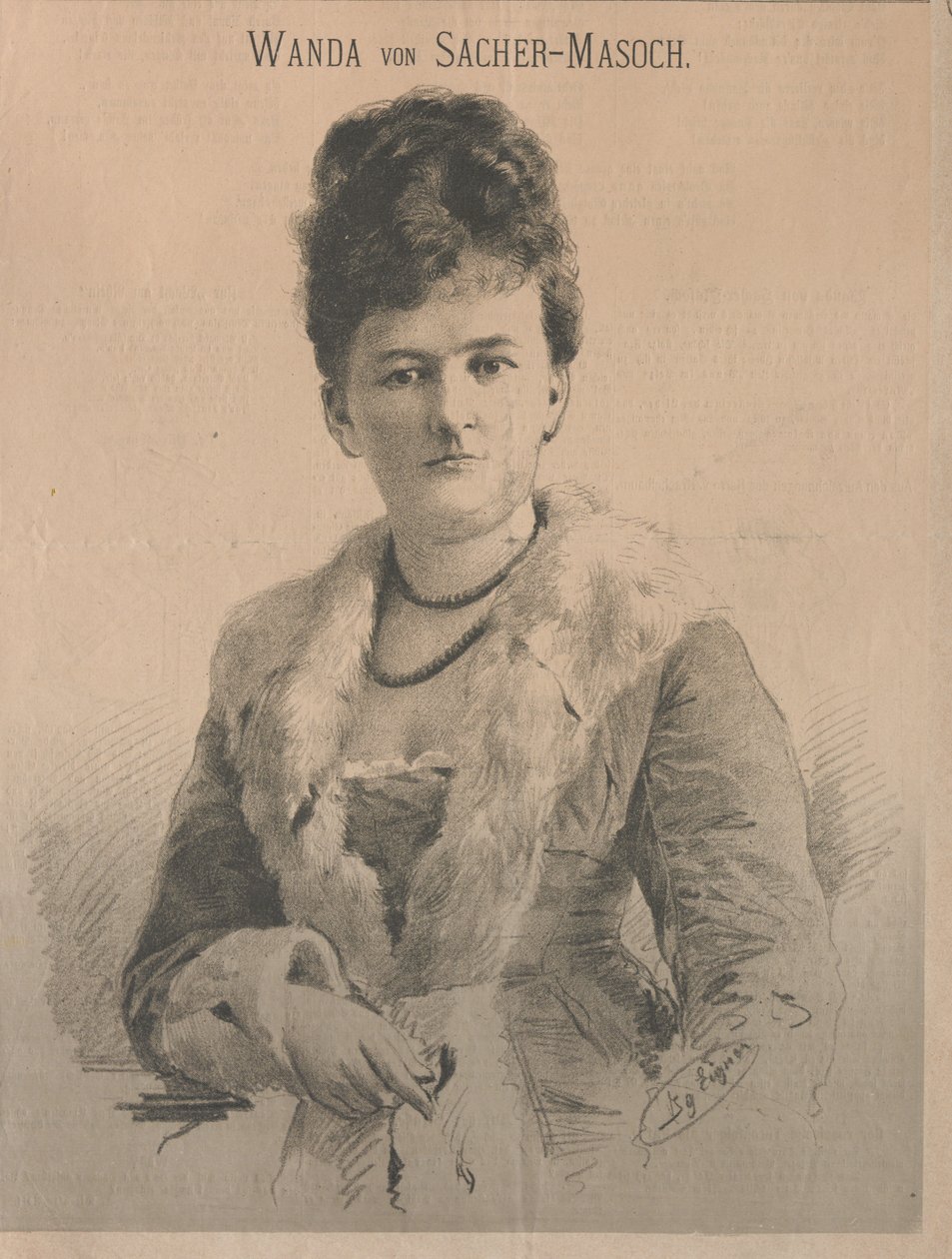 الكاتب Wanda von Sacher-Masoch، née Angelika Aurora Rümelin، 1879. بواسطة مالك إغناز