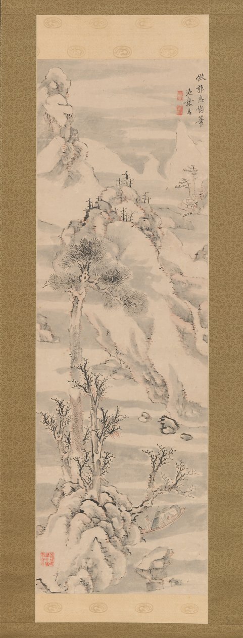 منظر شتوي ، على طراز Guo Zhongshu ، أواخر القرن الثامن عشر. بواسطة Ike no taiga