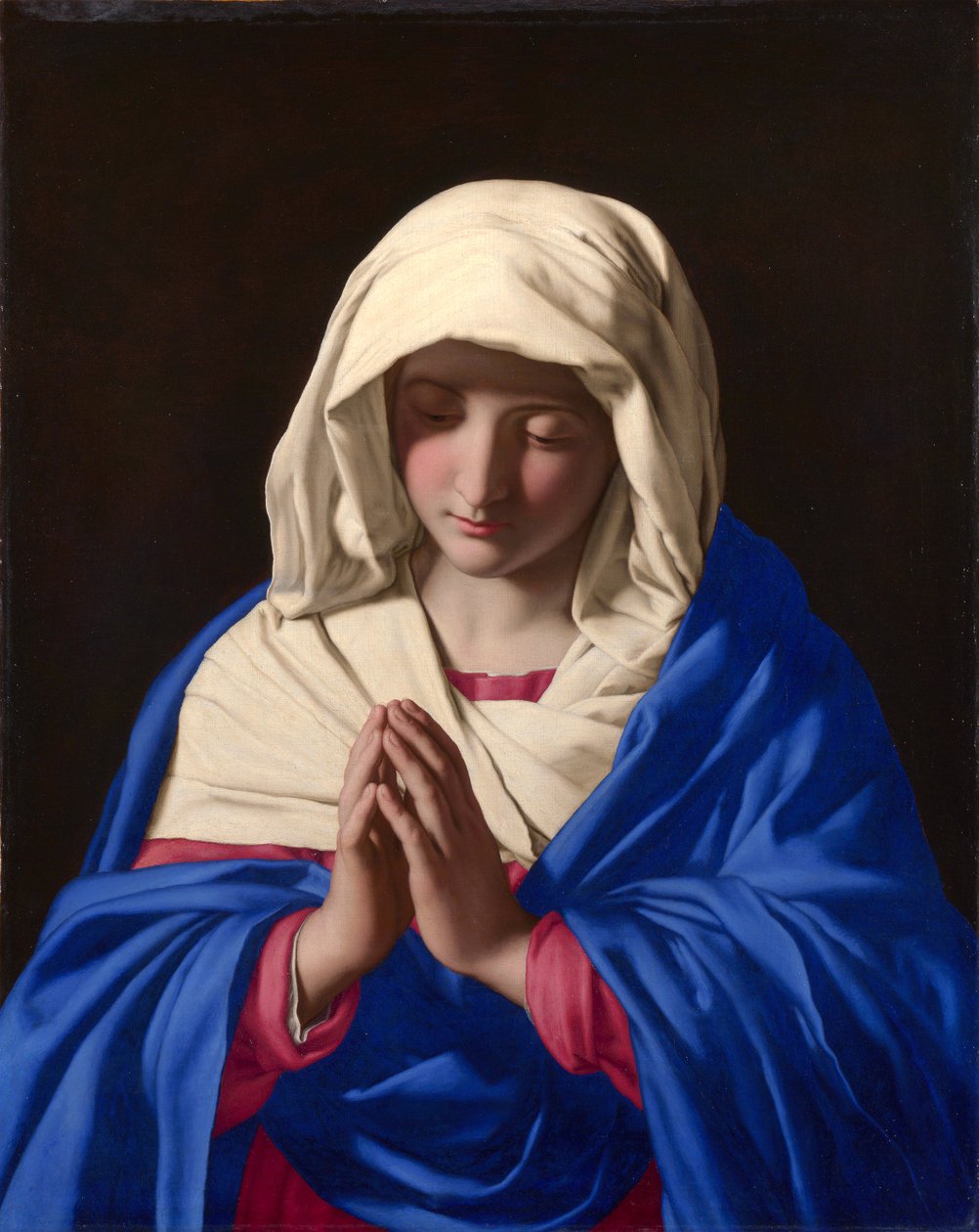 العذراء في الصلاة ، 1640-1650 بواسطة ايل ساسوفيراتو