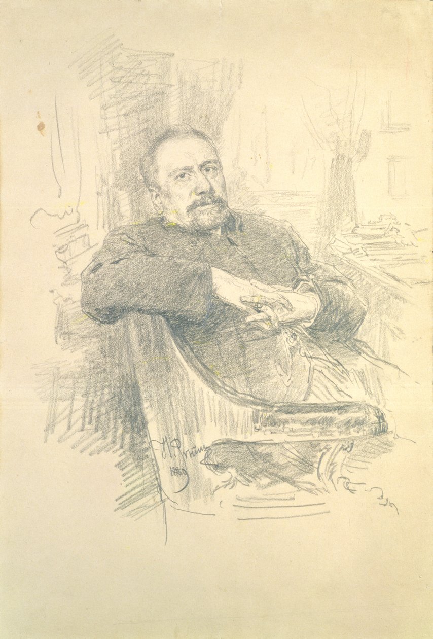 صورة نيكولاي ليسكوف (1831-1895) ، 1889 بواسطة ايليا افيموفيتش ريبين