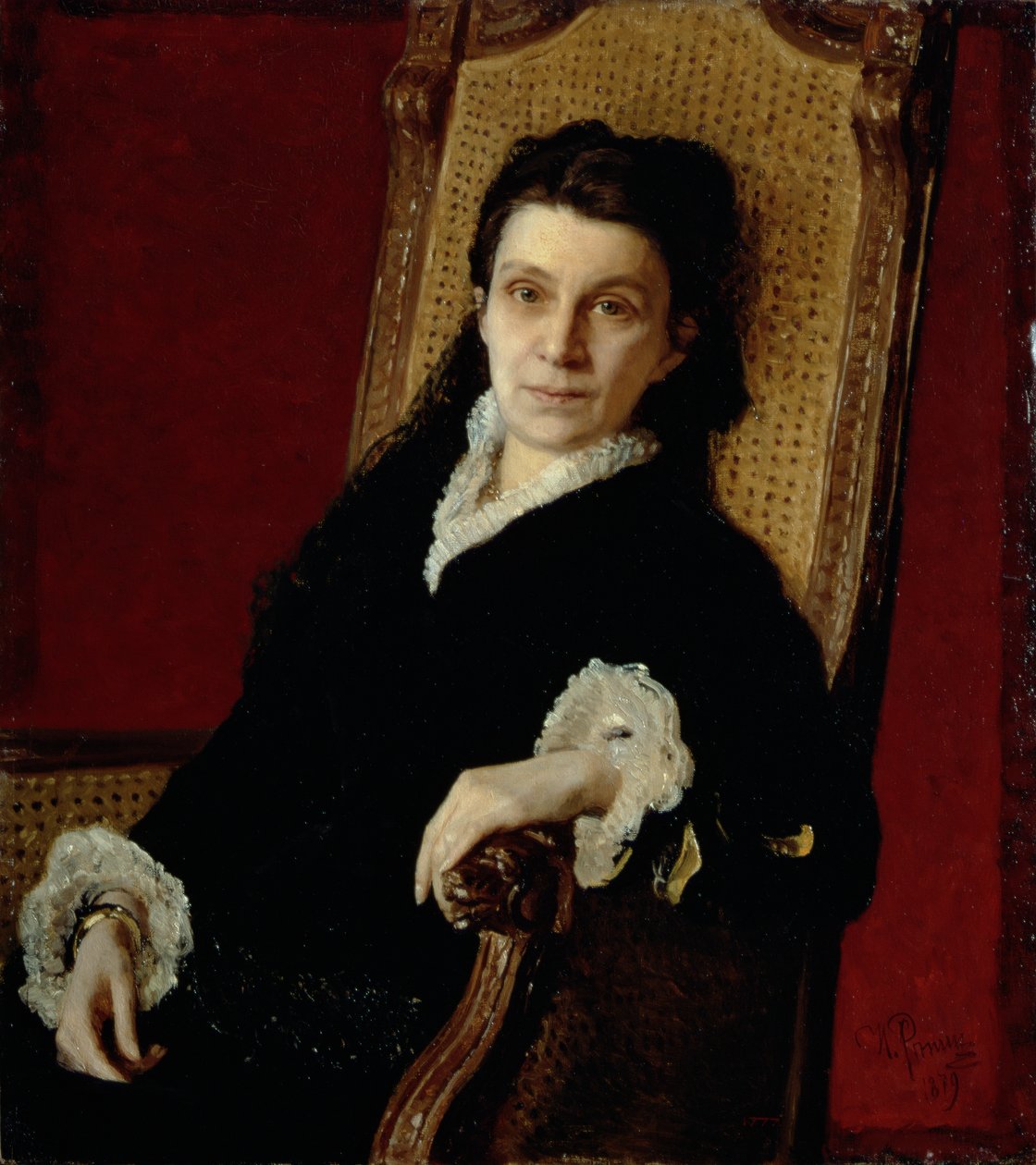 صورة Poliksena Stepanovna Stasova (1839-1918) زوجة DV Stasov ، 1879 بواسطة ايليا افيموفيتش ريبين