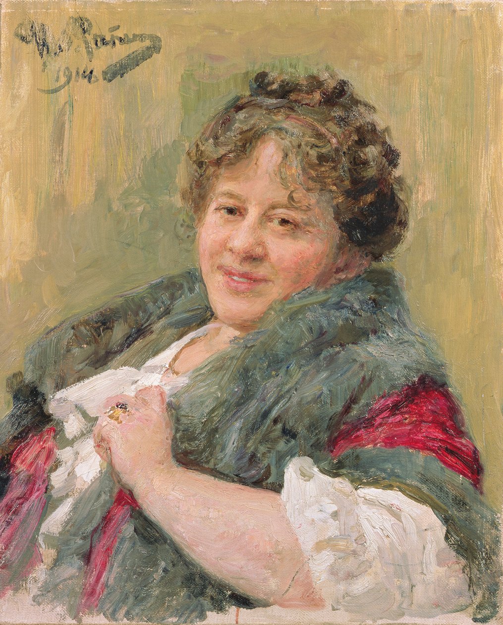 صورة لتاتيانا أولغا شيبكينا كوبرنيك (1874-1952) 1914 بواسطة ايليا افيموفيتش ريبين