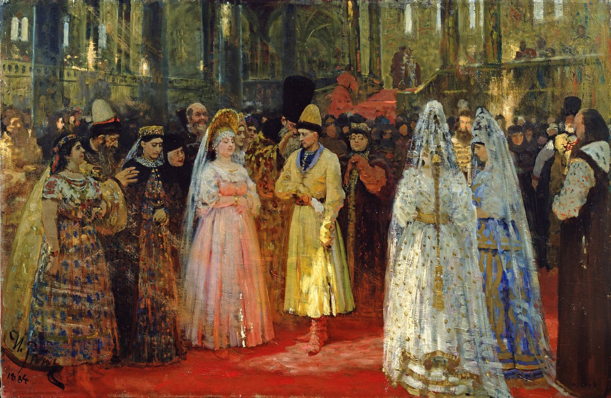 القيصر يختار العروس ، ج 1886 بواسطة ايليا افيموفيتش ريبين