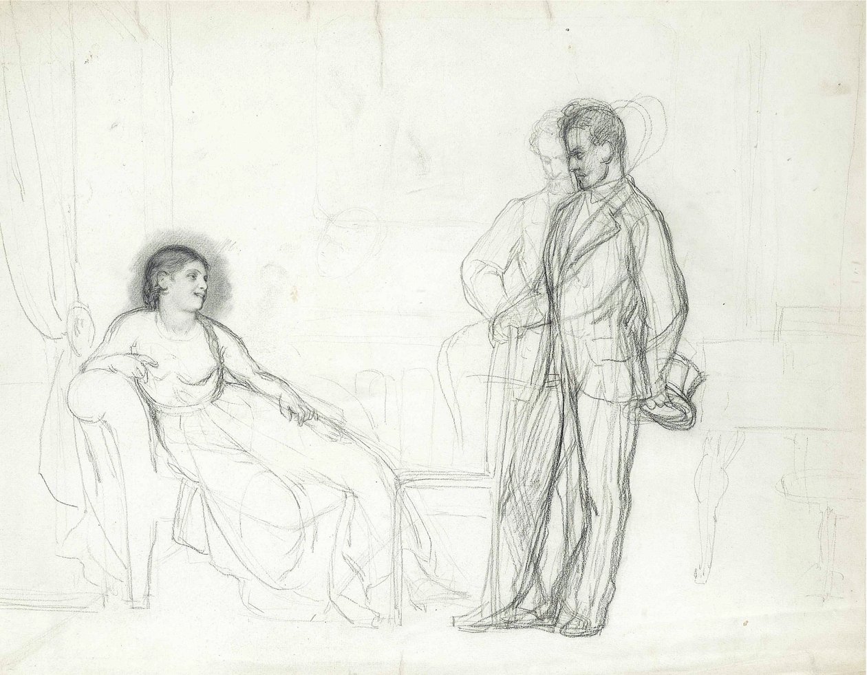 أديلينا باتي مثل فيوليتا في أوبرا لا ترافياتا بقلم جوزيبي فيردي ، نهاية 1860s - أوائل 1870s بواسطة ايليا افيموفيتش ريبين