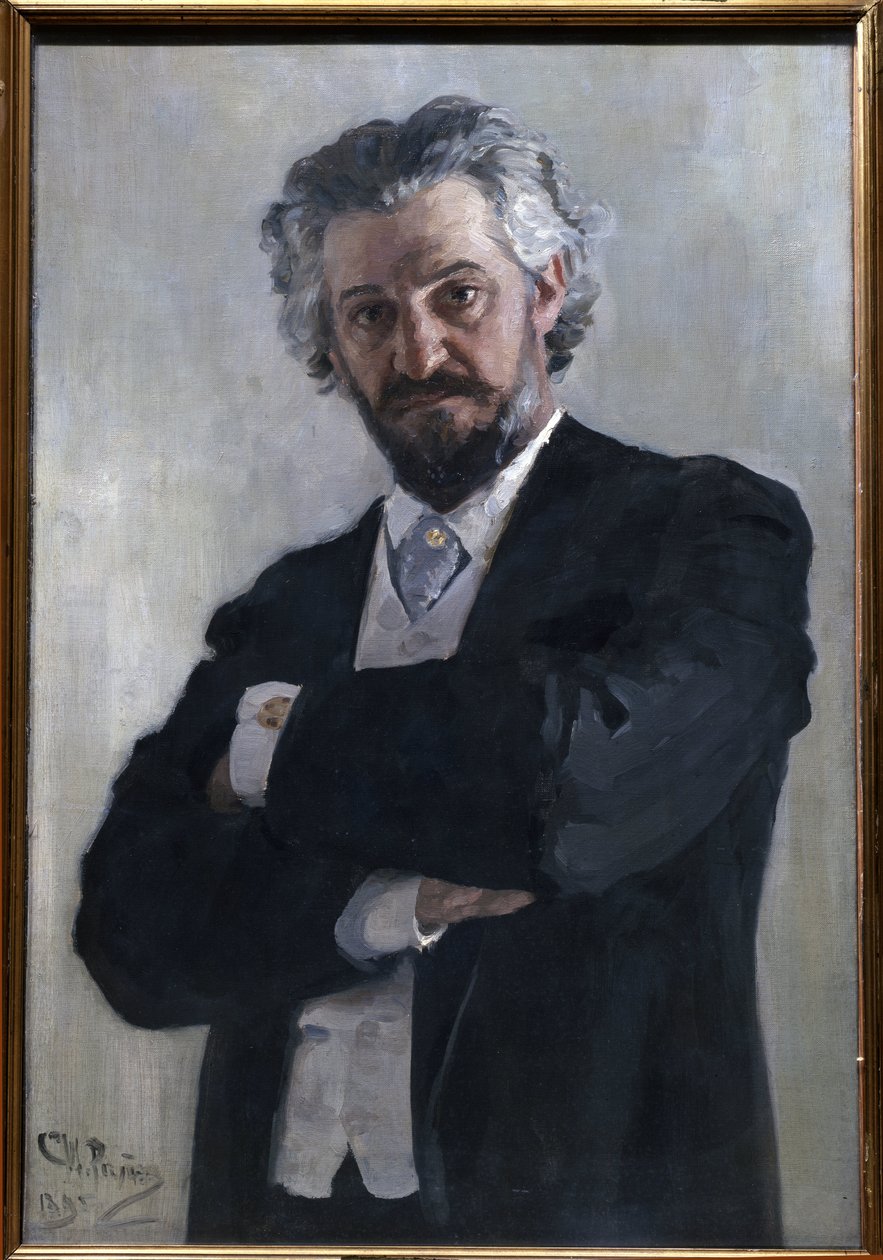 Portrait de Alexander Verzhbilovich (Verzhbilovic، Verzhibilovic، Vierzbilovich، Wierzbillowicz، Wierzbilovich، Wierzbilovicz، Wierzbilowicz) (1850-1911)، violoncelliste russe، en 1895. Peinture de Ilefia Ieflyovitch بواسطة ايليا افيموفيتش ريبين