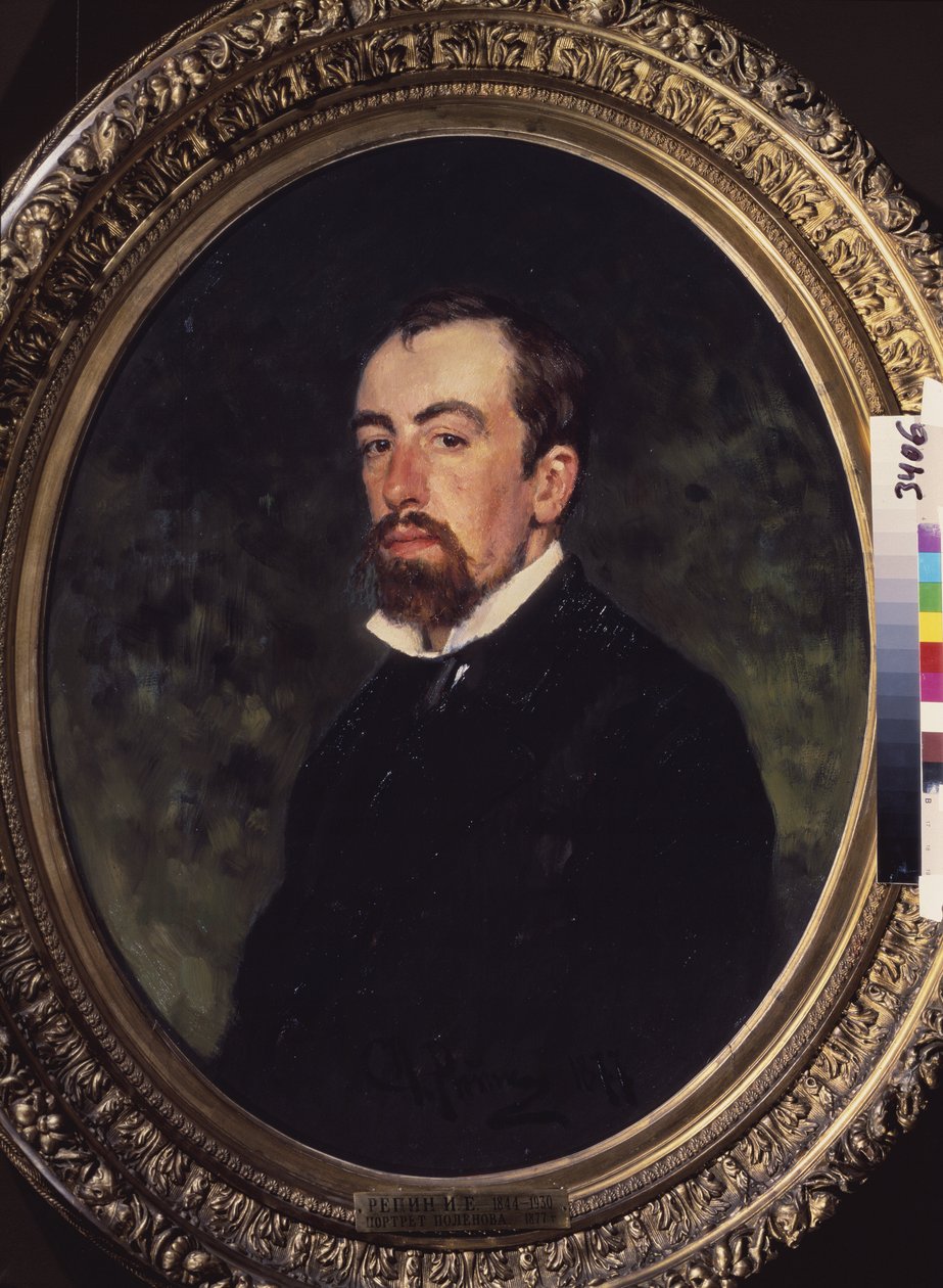 صورة للفنان فاسيلي بولينوف (1844-1927). لوحة إيليا يفيموفيتش ريبين (إيليا ريبين) (1844-1930) ، زيت على قماش بواسطة ايليا افيموفيتش ريبين