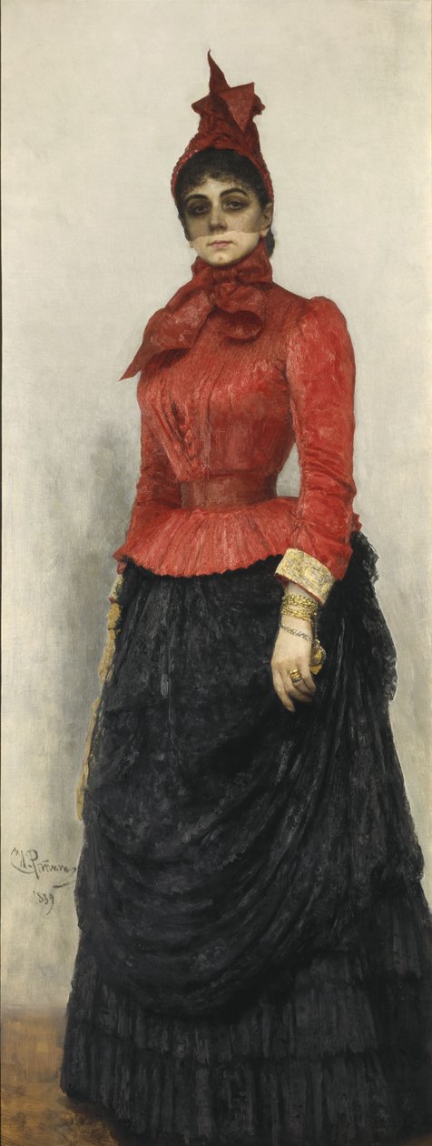 صورة البارونة Varvara Ikskul von Hildenbandt 1850-1928 ، 1889 بواسطة ايليا افيموفيتش ريبين