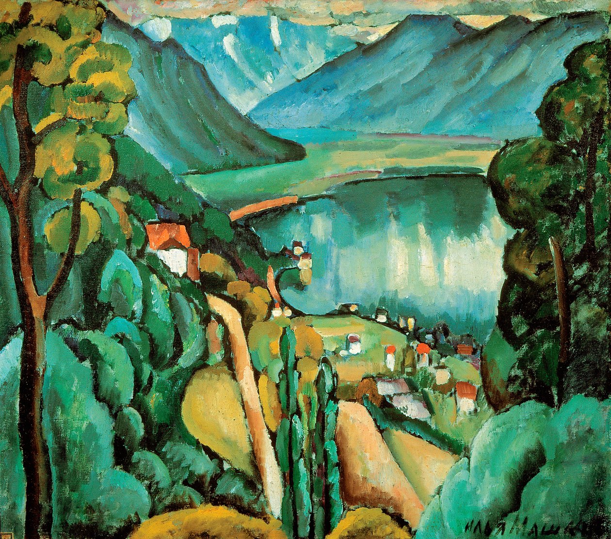 "بحيرة جنيف" ، 1914. بواسطة ايليا مشكوف