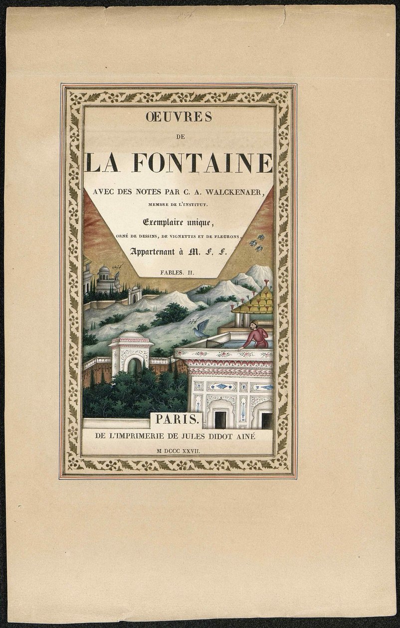 أساطير لافونتين ، 1837-1839. بواسطة الإمام بخش لاهوري