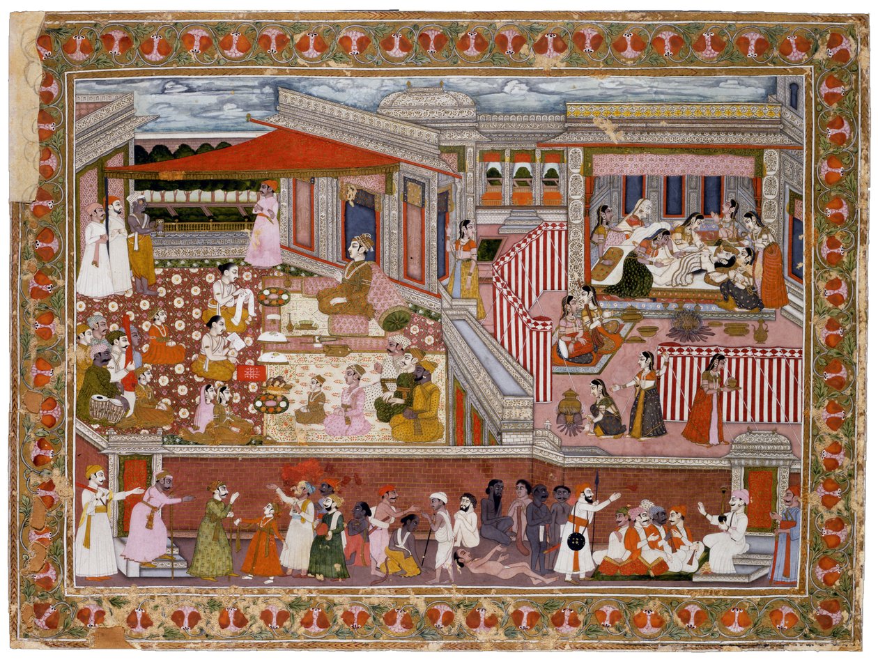 الولادة في قصر 1760-1770 بواسطة الفن الهندي
