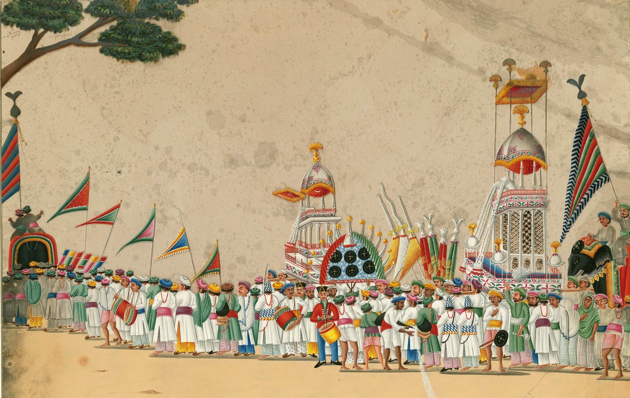 موكب المهرجان ، ج. 1800 بواسطة الفن الهندي