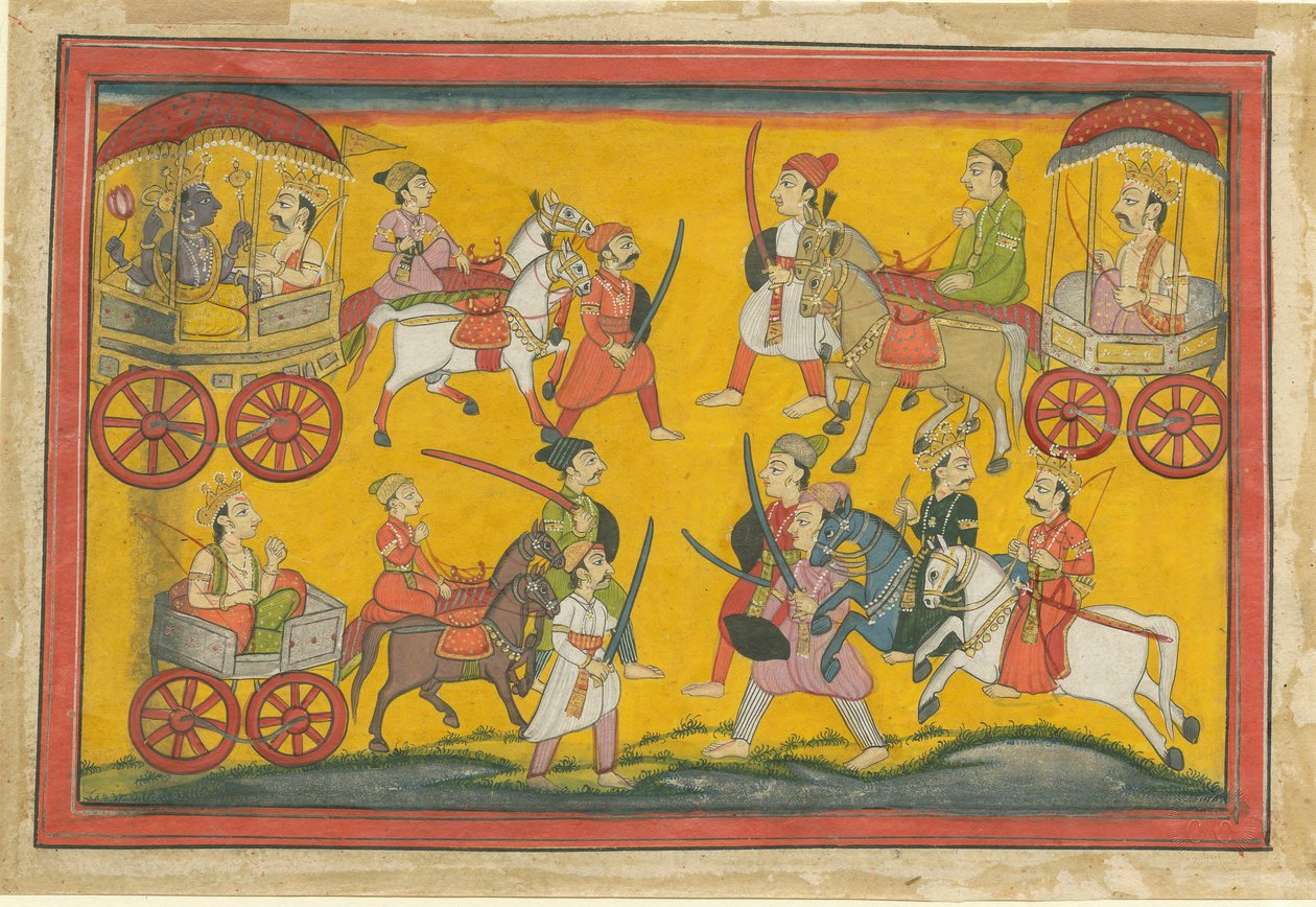 موكب فيشنو ، ج. 1755 بواسطة الفن الهندي