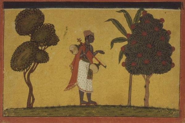 47.19 / 134 مادهافانالا مع كرمة في الغابة من سلسلة 'Madhavanala Kamakandala' ، بيلاسبور ، مدرسة باهاري بواسطة المدرسة الهندية