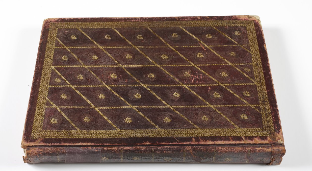 ألبوم علم الأنساب المغولي ، 1855 (جلد بتفاصيل ذهبية) بواسطة المدرسة الهندية