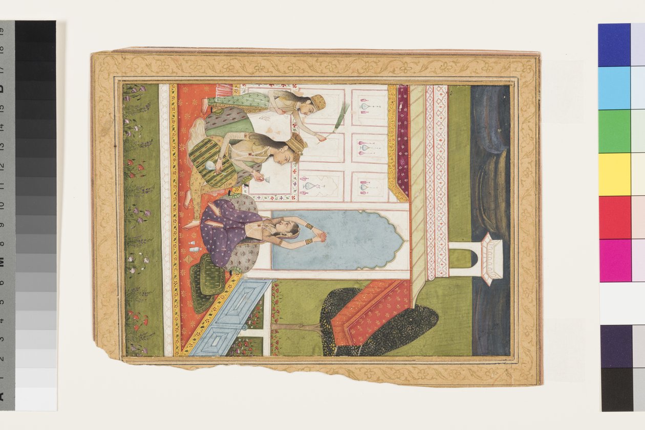 ديسافاراتي راجيني ديباك ، أوائل القرن الثامن عشر (ألوان مائية غير شفافة وذهبية على ورق) بواسطة المدرسة الهندية