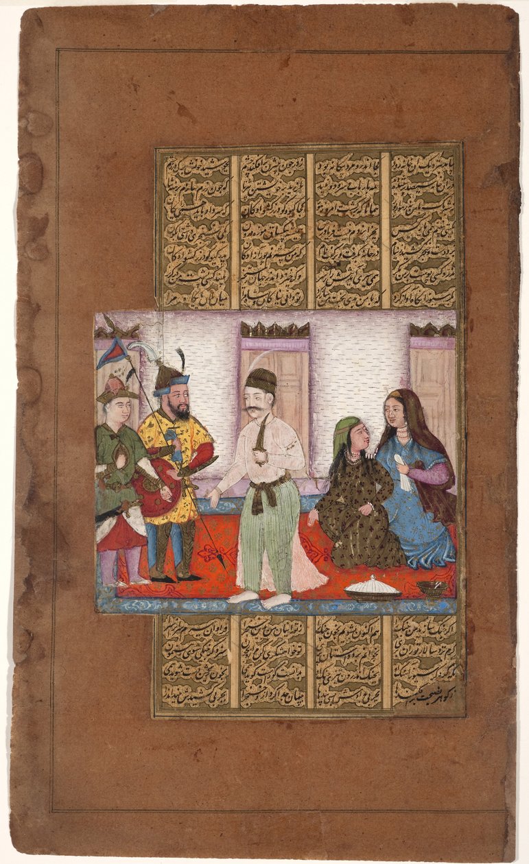 Garsivaz يعتقل بيشان في شقق مانيزها ، 1610 ج (مرحاض غير شفاف وذهب على ورق) بواسطة المدرسة الهندية