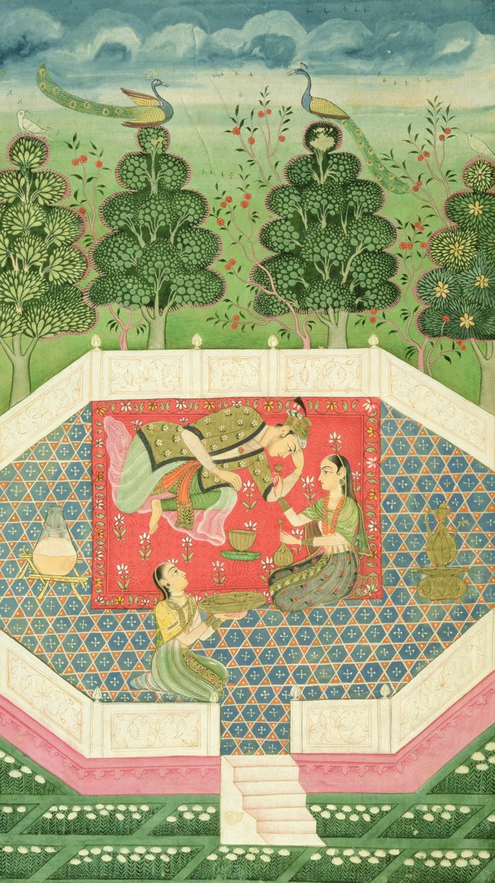 في. 11 ب .19 ملكة الجنيات تستمتع بالأمير ، 1720-30 ج بواسطة المدرسة الهندية