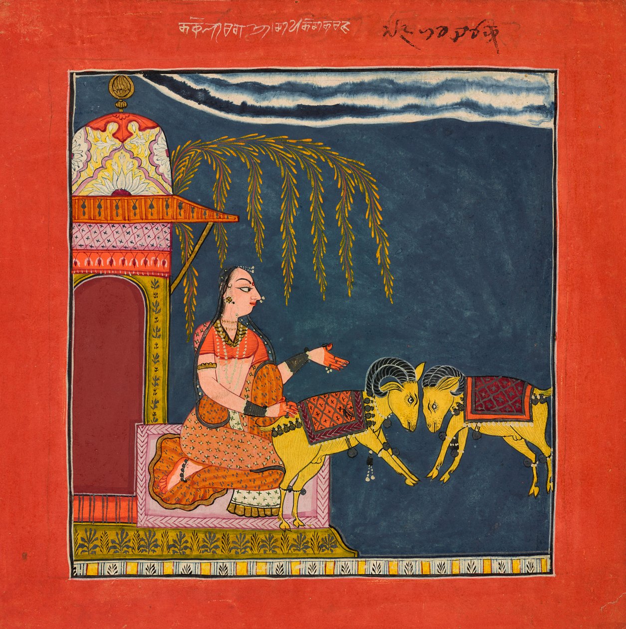 Kaccheli Ragini ، من Ragamala ، c.1700 بواسطة المدرسة الهندية