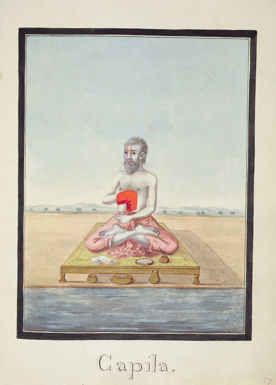 MSS EUR C 116/1 f.77r The Sage ، Kapila ، من الملحمة الهندوسية "Adhyatma Ramayana" بواسطة المدرسة الهندية
