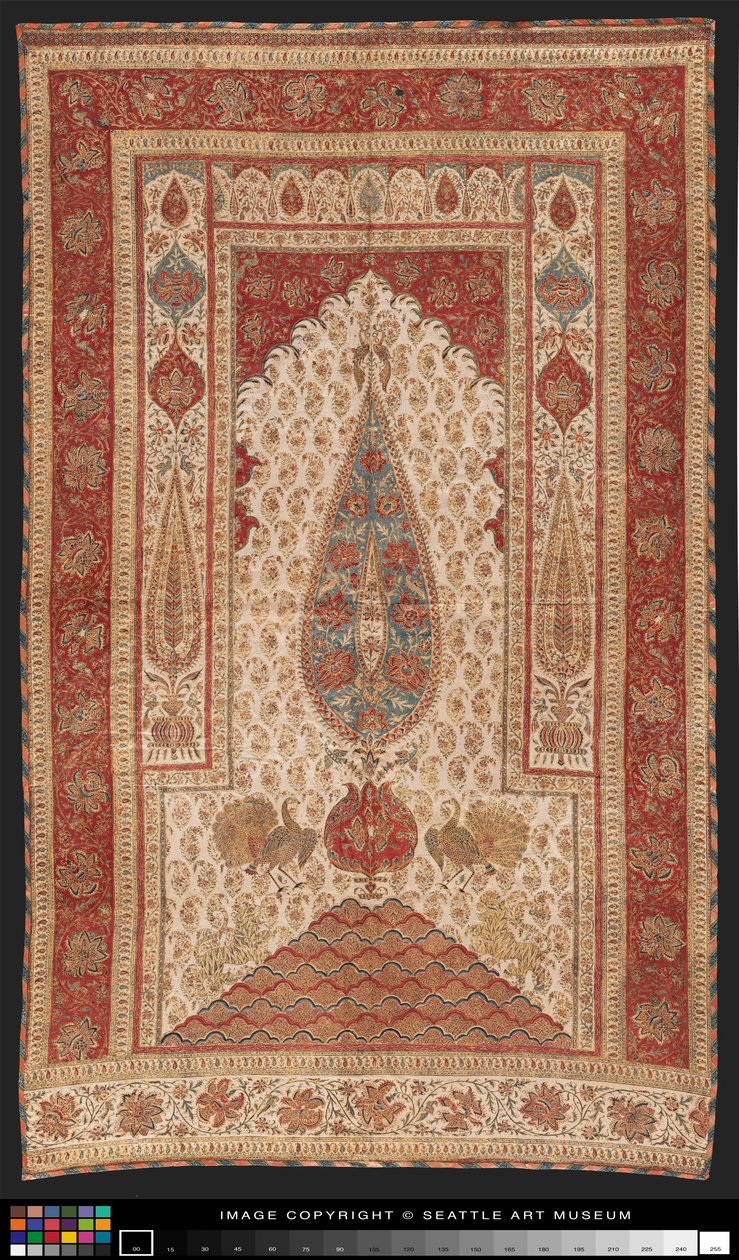 Palampore (bed covering), early 19th century (Cotton with paint, dye, and gilt) بواسطة المدرسة الهندية