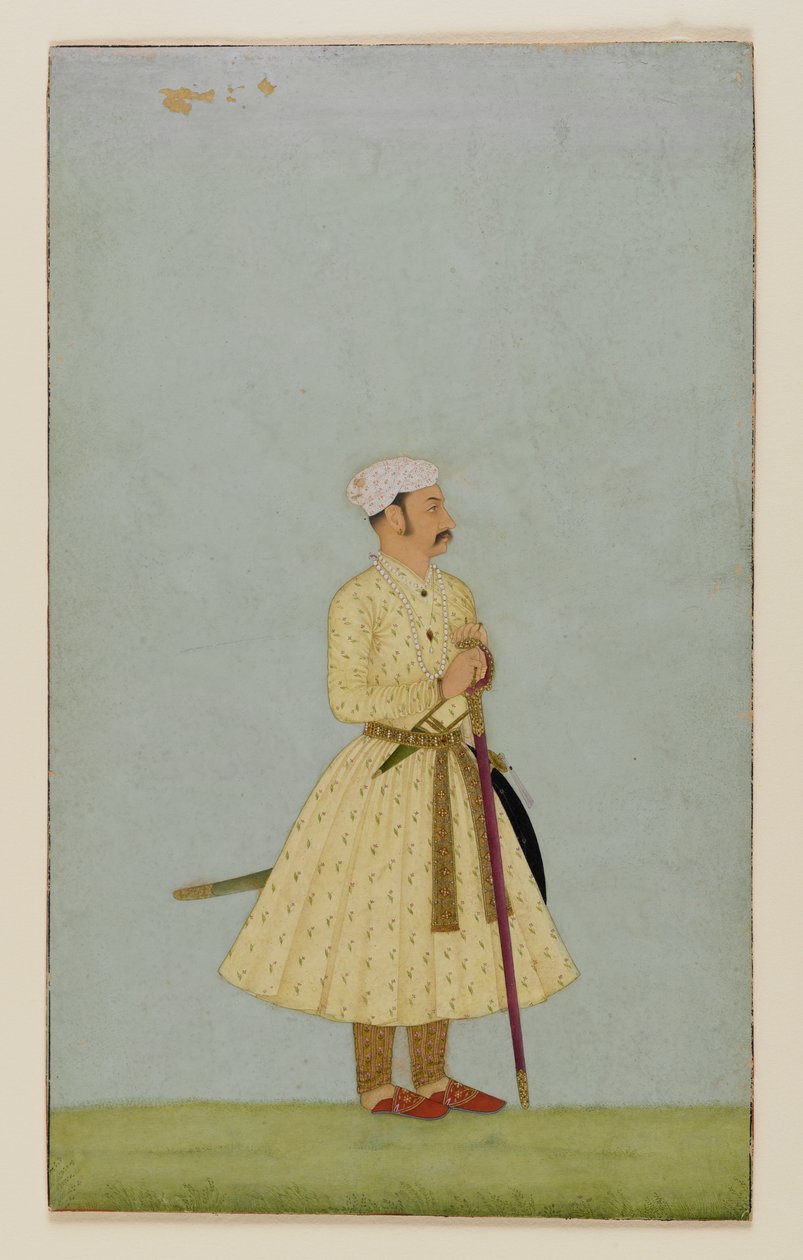 بورتريه راو تشاتار سال من بوندي ، c.1675 (مرحاض غير شفاف وذهب على ورق) بواسطة المدرسة الهندية