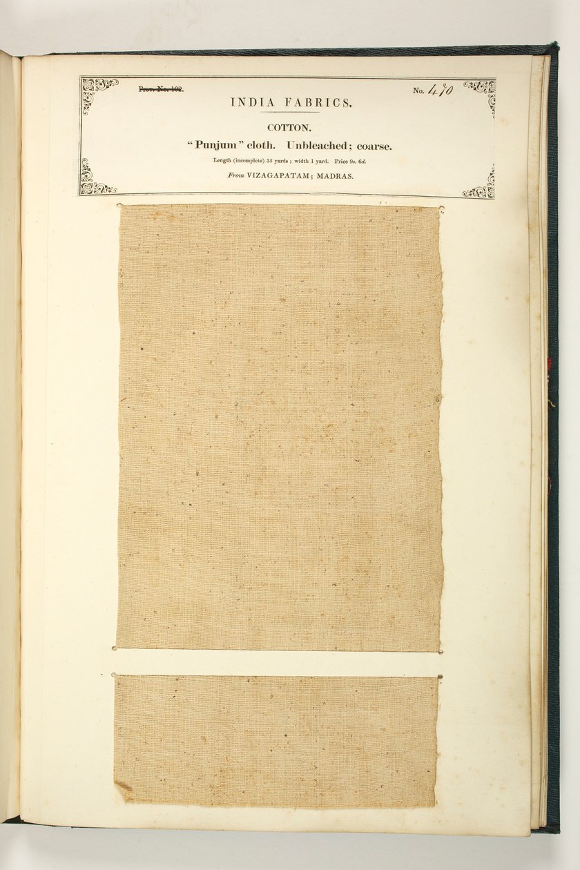 Punjum Cloth ، Vizagapatam ، Madras ، من مجموعة مصنعي المنسوجات في الهند ، بقلم جون فوربس واتسون ، نُشر عام 1866 بواسطة المدرسة الهندية