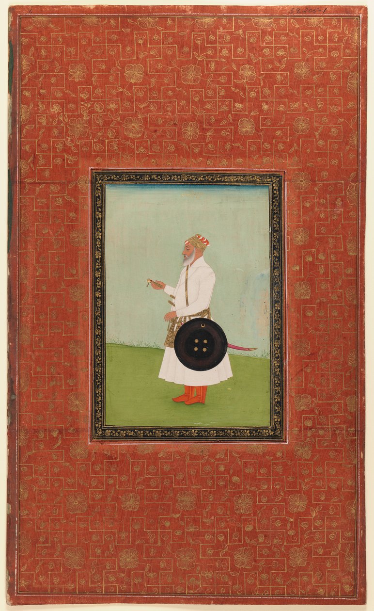 روح الله خان ، 1875-1900 (مرحاض غير شفاف وذهب على ورق) بواسطة المدرسة الهندية