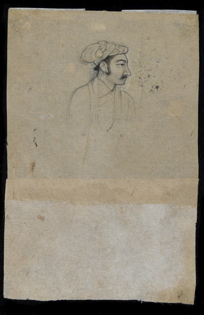 سلطان خورام (شاه جهان) (حبر على ورق) بواسطة المدرسة الهندية