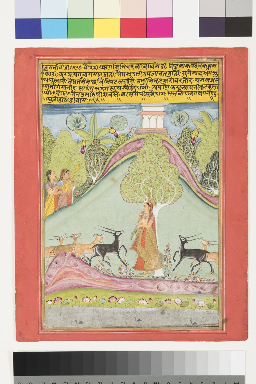 تودي راجيني ، c.1700 (مرحاض غير شفاف وذهب على ورق) بواسطة المدرسة الهندية