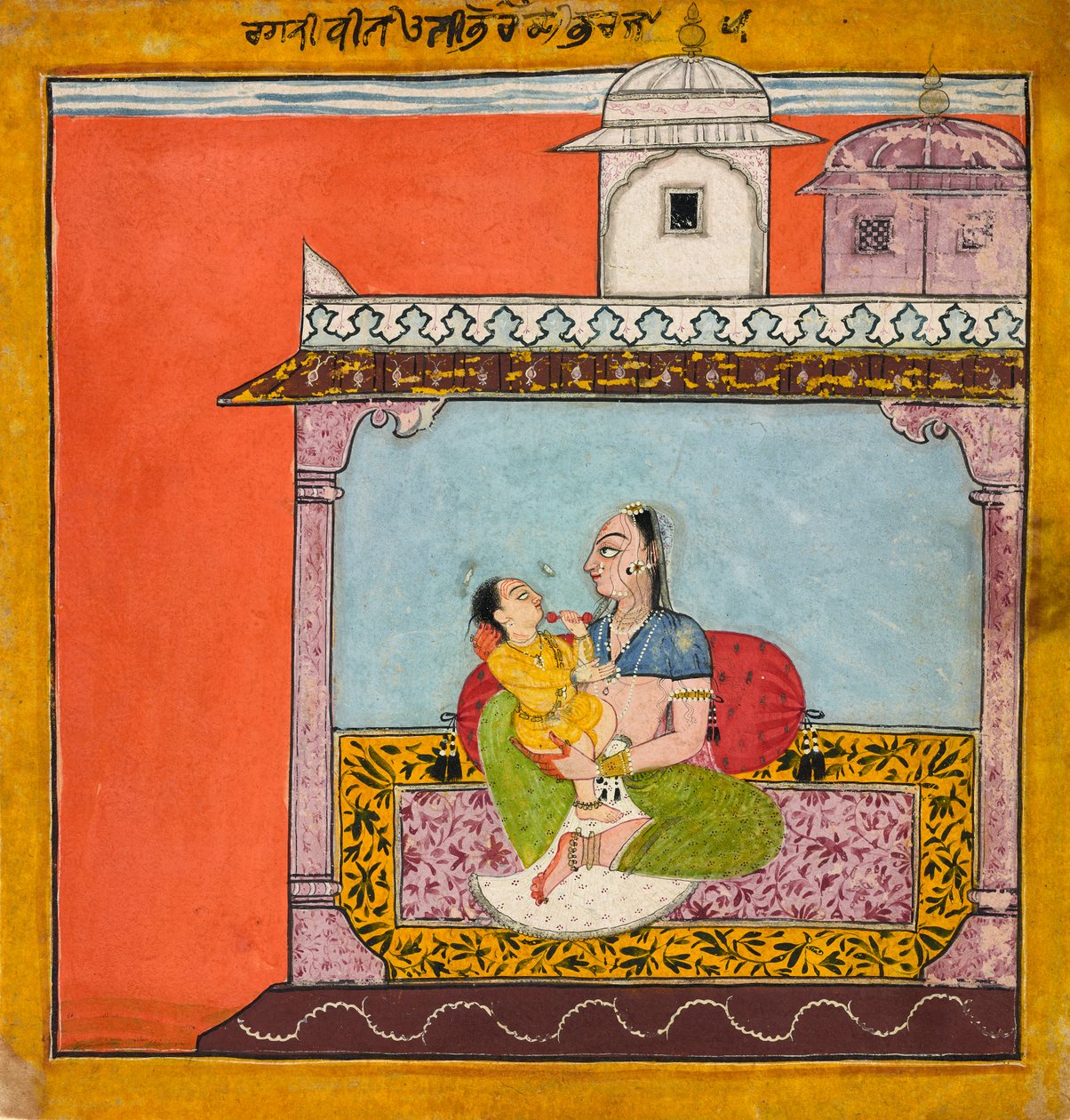 Vilaval Ragini ، من ragamala ، c.1690-95 بواسطة المدرسة الهندية