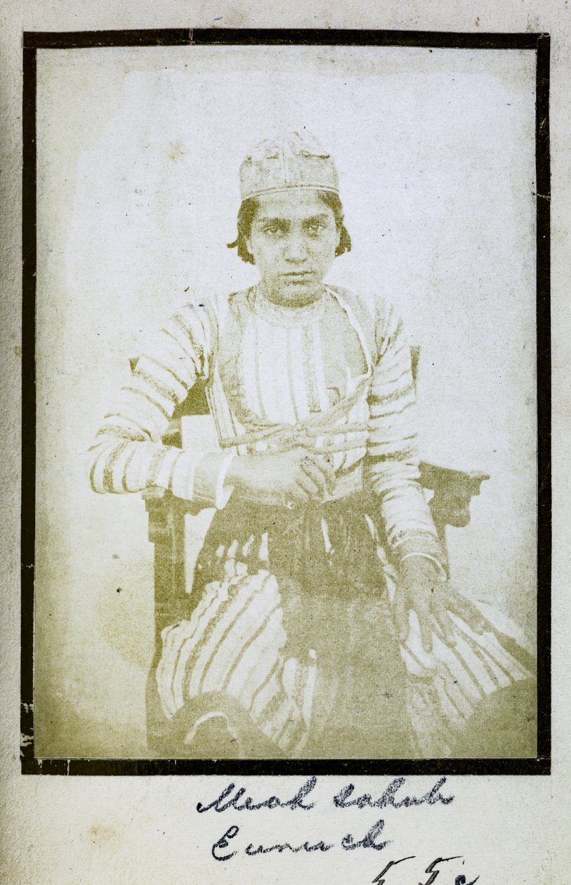 [صورة شخصية] ميا سهوب ، الخصي ، حوالي 1856-57 (صورة بالأبيض والأسود) بواسطة مصور هندي