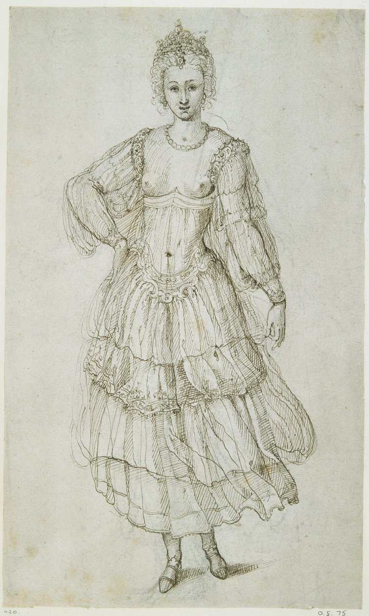 A Daughter of the Morn, c.1611 (pen & ink on paper) بواسطة إنيجو جونز