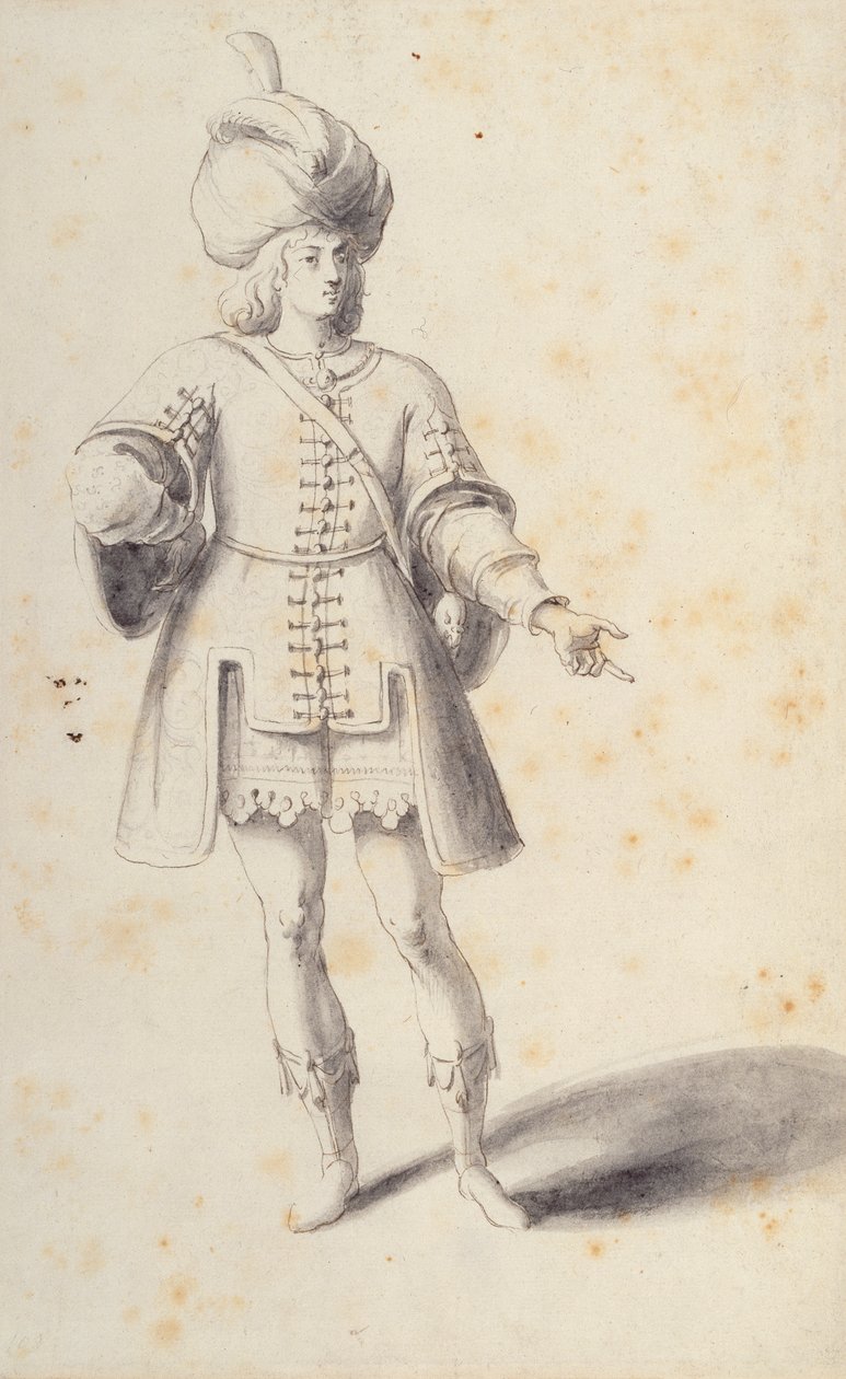 A Noble Persian Youth (pen & ink on paper) بواسطة إنيجو جونز