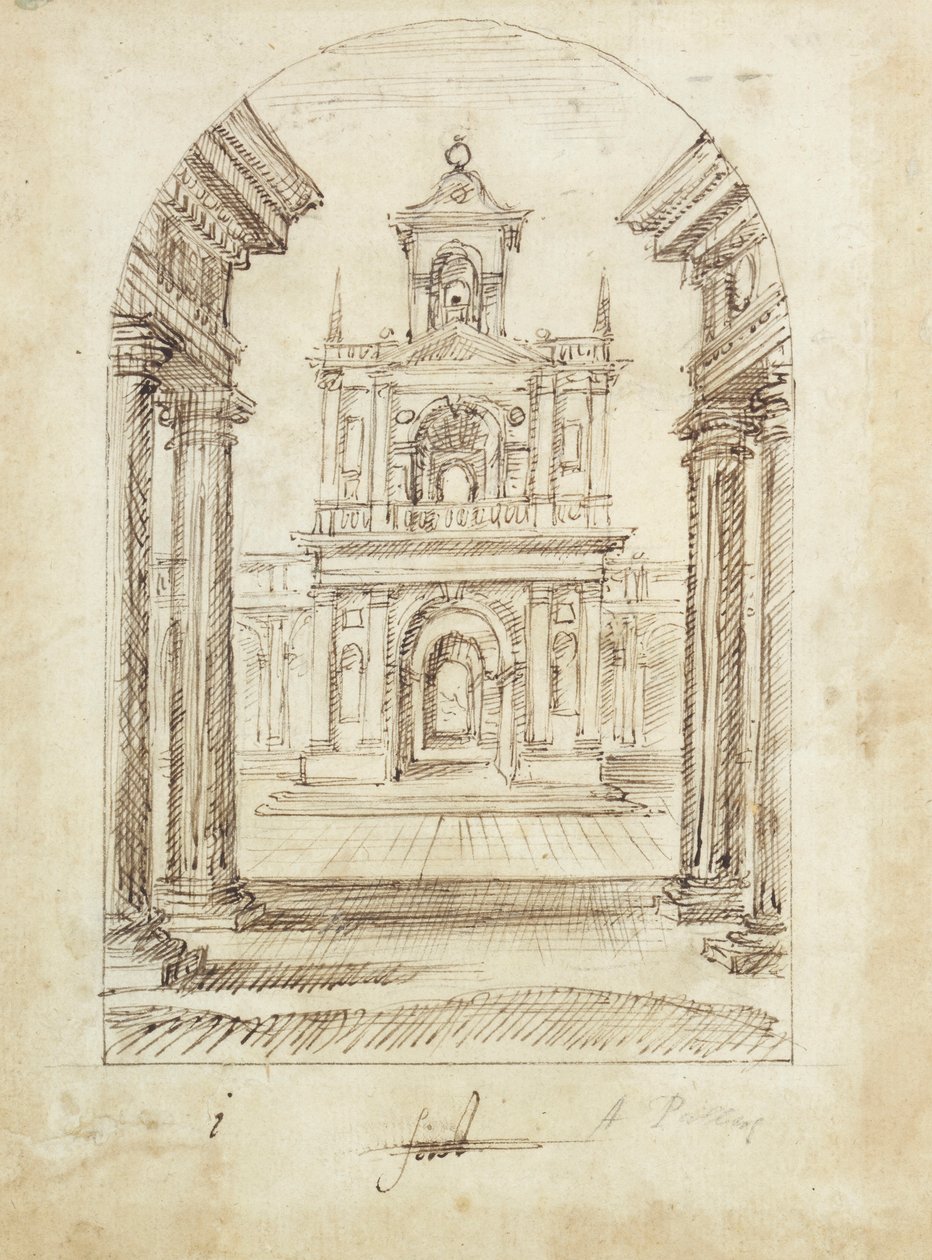 A palace (pen & ink on paper) بواسطة إنيجو جونز