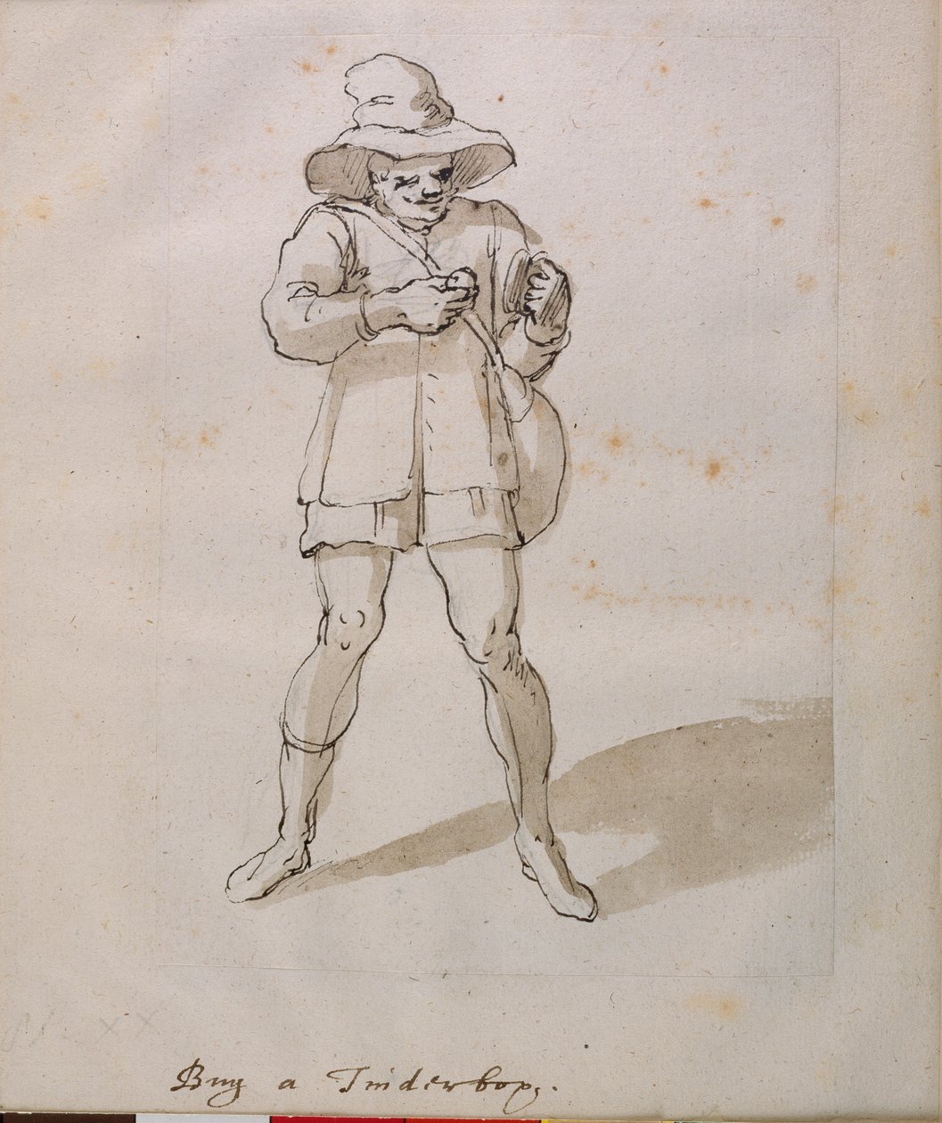 A seller of tinder boxes (pen & ink on paper) بواسطة إنيجو جونز