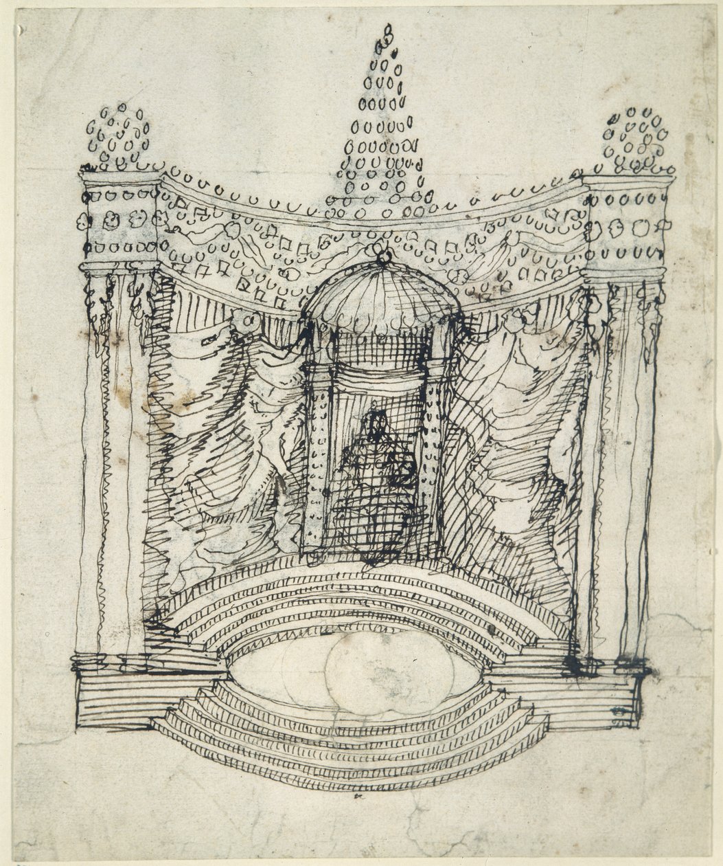 A throne (pen & ink on paper) بواسطة إنيجو جونز