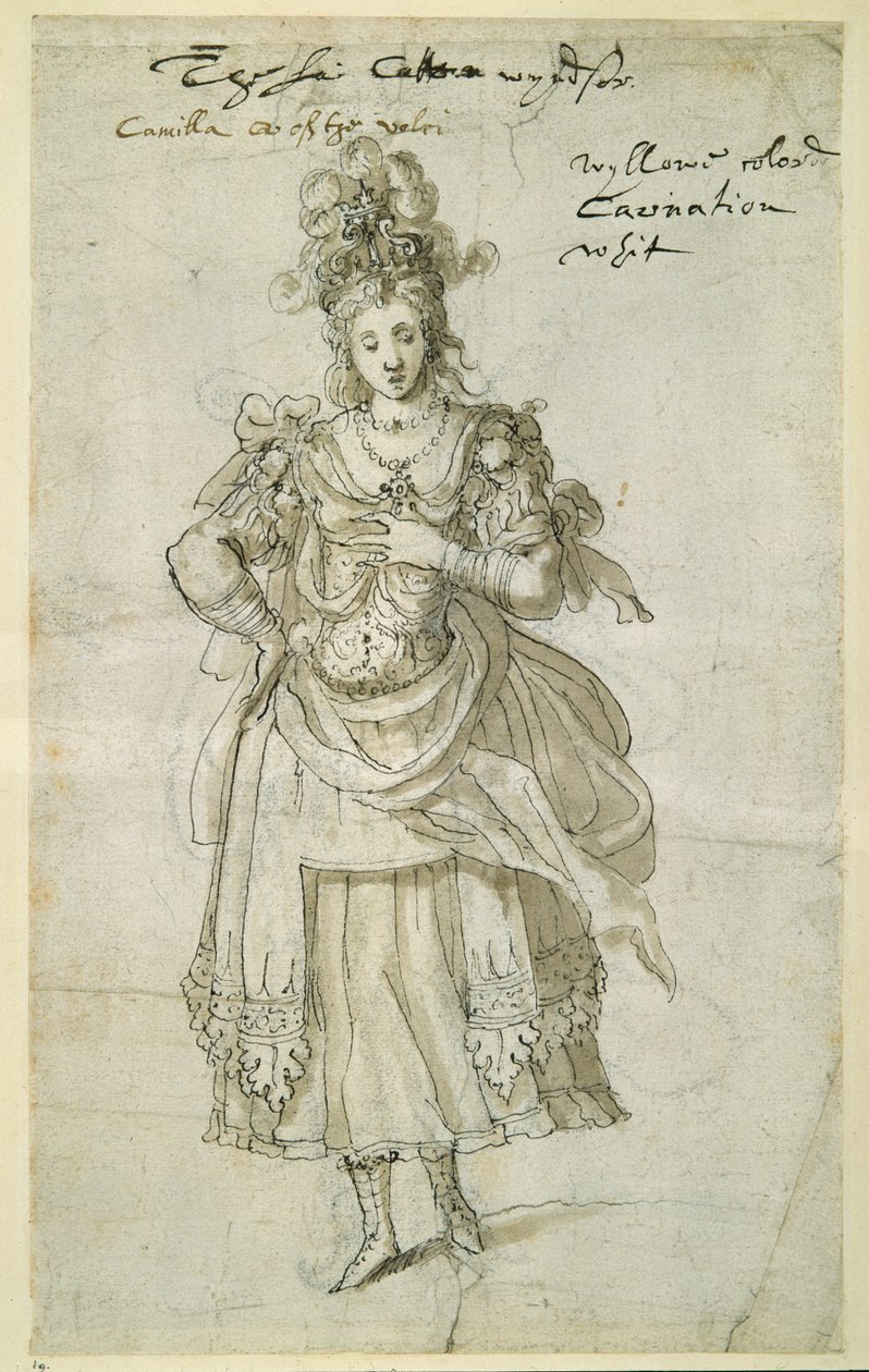 Camilla, c.1609 (pen & ink on paper) بواسطة إنيجو جونز