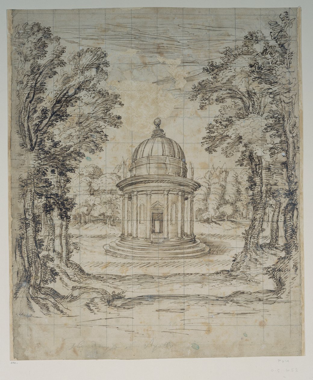 The Temple of Apollo (pen & ink on paper) بواسطة إنيجو جونز