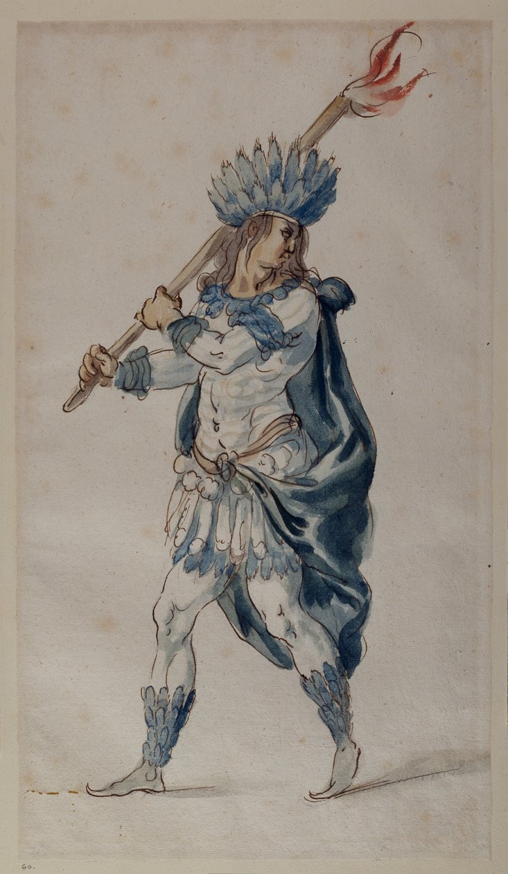 Torchbearer: an Indian (watercolor on paper) بواسطة إنيجو جونز