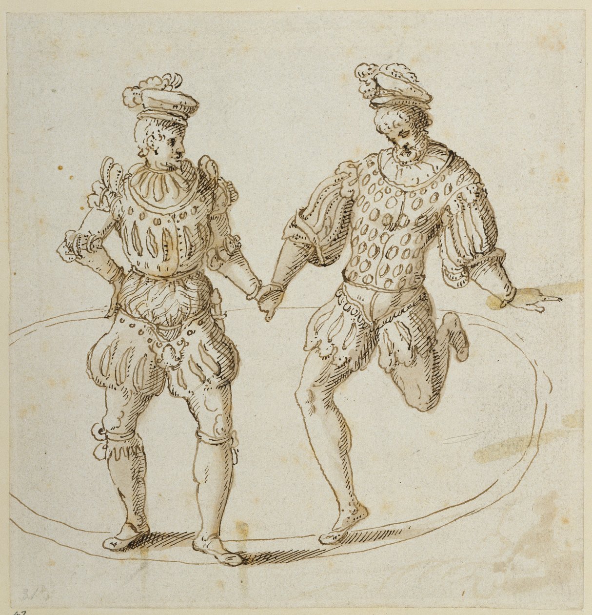 Welsh dancers (pen & ink on paper) بواسطة إنيجو جونز