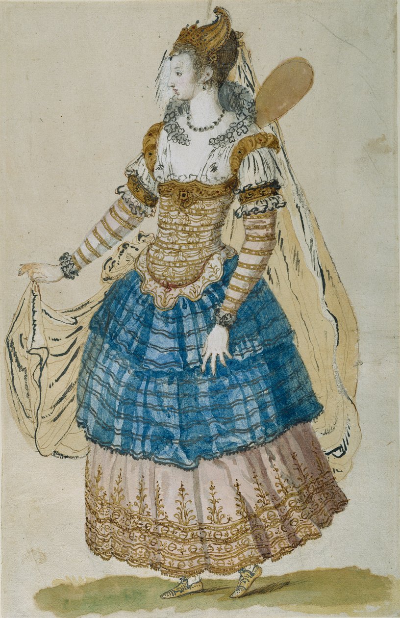 Winged masquer (watercolor on paper) بواسطة إنيجو جونز