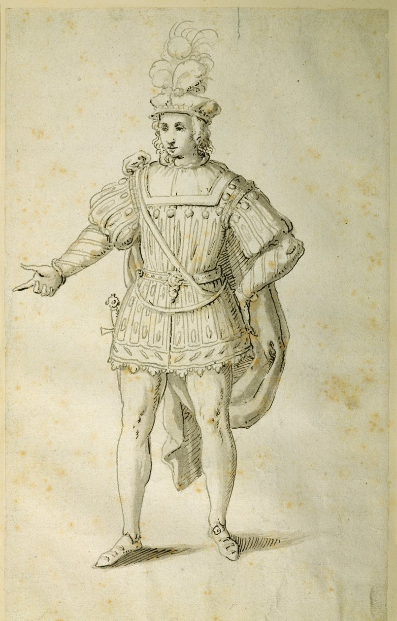 Youth in ancient British costume, c.1611 (pen & ink on paper) بواسطة إنيجو جونز