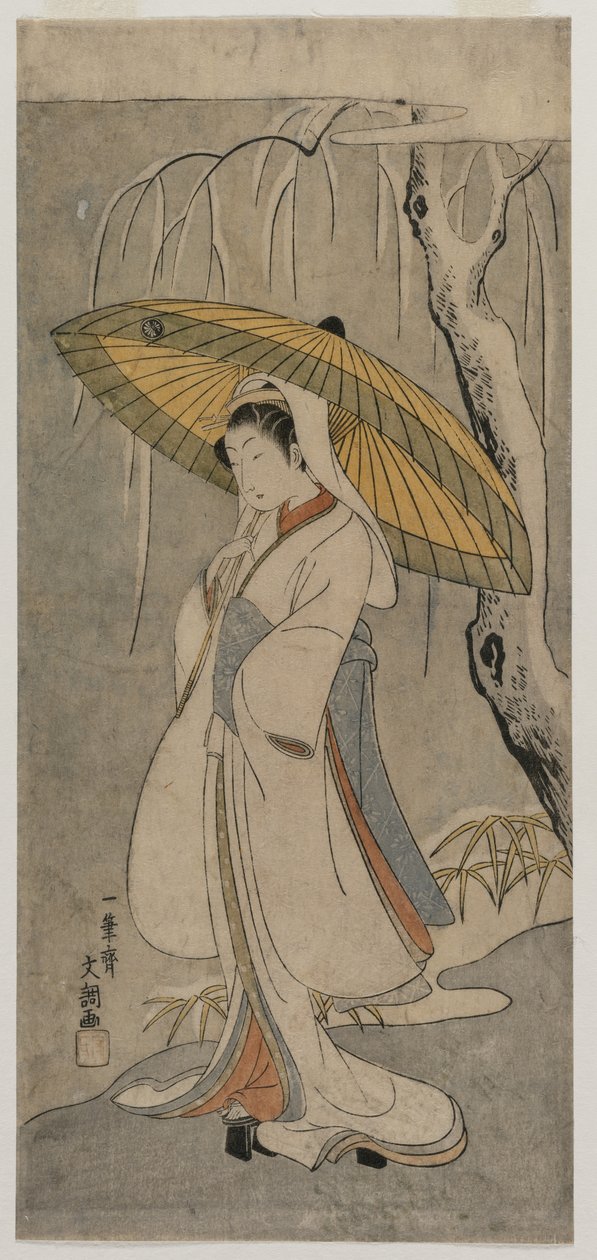 Segawa Kikunojo II مثل هيرون مايدن من سلسلة مسرح إيشيمورا ، 1770. بواسطة إيبيتسوساي بانشو