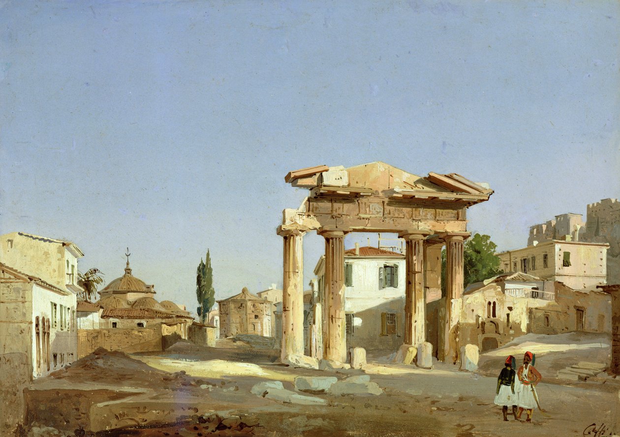 بوابة أغورا في أثينا ، 1843 بواسطة إيبوليتو كافي