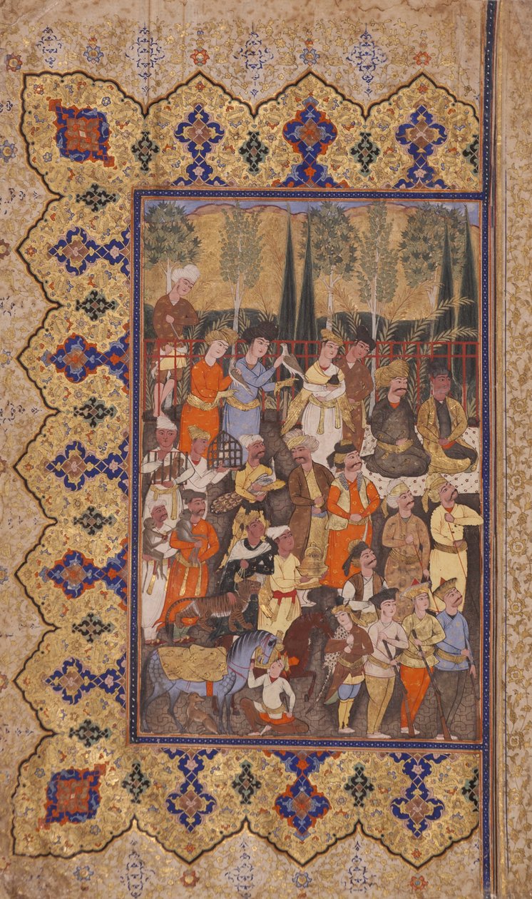 تكريس Luhrasp (مرحاض غير شفاف وذهب على ورق) بواسطة المدرسة الإيرانية