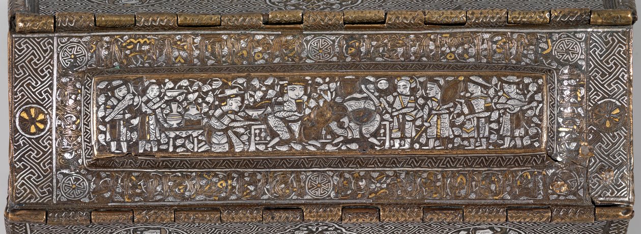 حقيبة معدنية ، 1300-35 بواسطة المدرسة العراقية